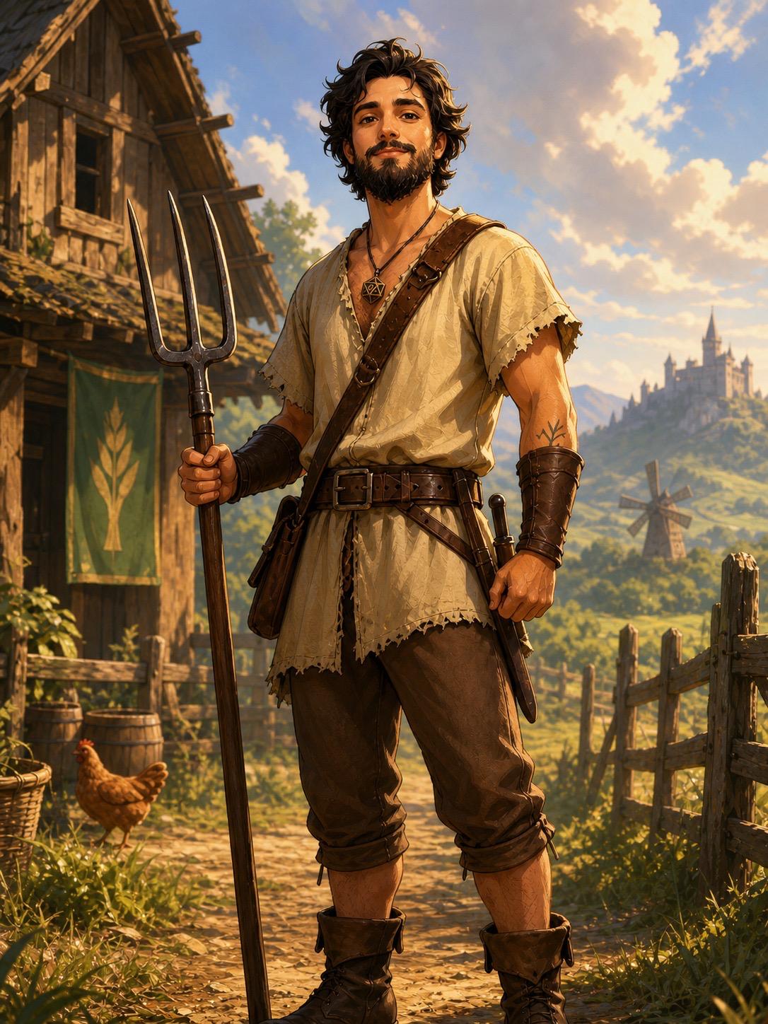 John Smith, a farmer carrying a strange dodecahedron amulet