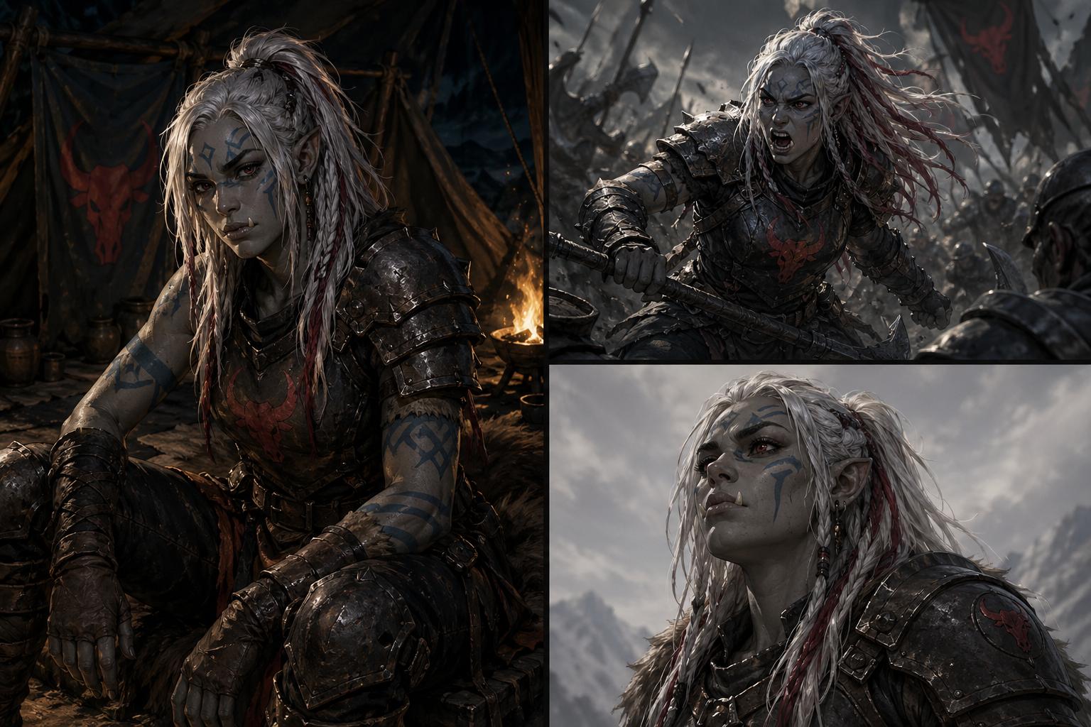Sion, Iron Scourge, an orc paladin carrying grief and duty